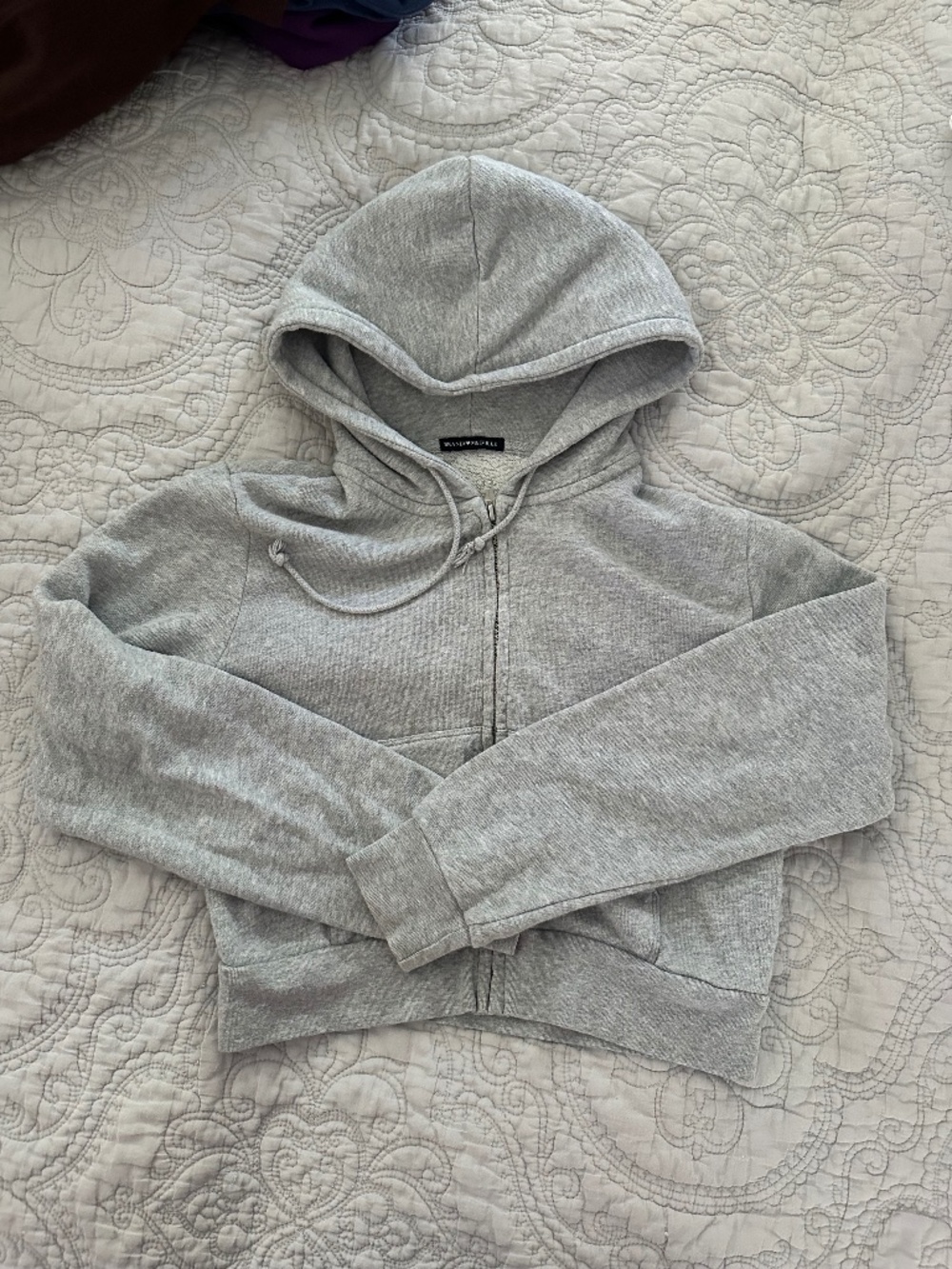 Brandy Melville Grey zipper hoodie